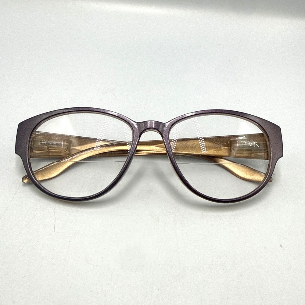 Joy Mangano Purple Gold Reading Glasses Frames +2.00 Bifocal See the Joy in Life